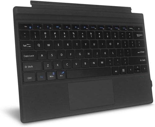 AOGO 1089D-C Tastatură Bluetooth ultra-subțire cu lumină de fundal - Touchpad + 78 buc, taste cu profil redus, utilizare cu fir și fără fir