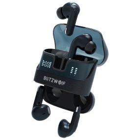   Blitzwolf® BW-FYE17 - 2 perechi de căști într-o singură cutie de încărcare. Difuzor mare de 13 mm: sunet perfect, 2x12 ore de funcționare