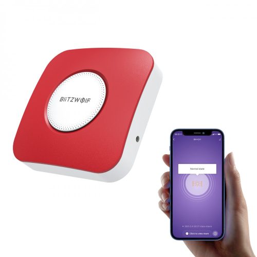 BlitzWolf® BW-IS11 Wi-Fi Smart Siren Alarm - 90dB Alarm Sound, control APP, sursă de alimentare USB