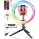 Iluminare Selfie Ring / Hoop - Blitzwolf BW -SL5, telecomandă + culori variabile și temperatura culorii
