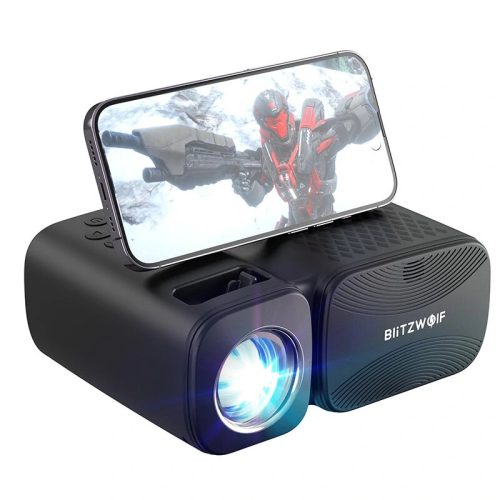 Miniproiector BlitzWolf® BW-V3 - 720P, 5000 lumeni, oglindire ecran (cast screen), Bluetooth + difuzor încorporat