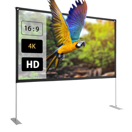 Ecran pentru proiector BlitzWolf® BW-VS5 cu suport - 4K, dimensiune de 100 inchi, rata de ecran 16:9