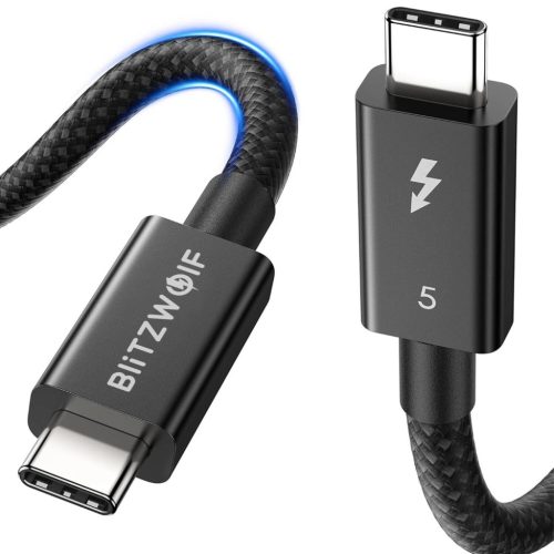 BlitzWolf® BW-HDC8 -USB Type-C - Type-C Thunderbolt5  - Lungime 150 cm, putere de încărcare 240 W, transfer de date 120 Gbps - 150cm
