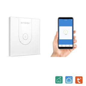   BlitzWolf BW-SS9 - Comutator tactil inteligent de perete cu comutator 1 buc - Google Home, integrabilitate Amazon