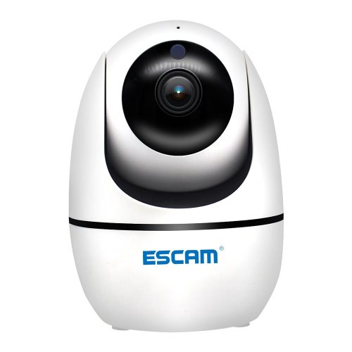 ESCAM PVR008 - Cameră dom de securitate IP Smart WiFi pentru interior: detectarea mișcării umane AI, 1080P, vedere pe timp de noapte, audio bidirecțional