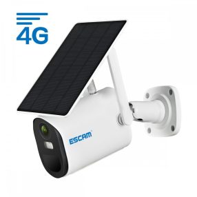   ESCAM QF490 - Cameră IP cu cartelă SIM 4G + panou solar: 1080P HD, exterior, vedere nocturnă color, audio bidirecțional, IR 20m