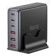 ESSAGER® DK-3C3A-85W -Încărcător rapid USB de birou de 85 wați - 6 porturi (3x Type-C + 3x USB-A) pentru Android, Apple și Windows