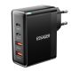 ESSAGER® ES-CD37 - Încărcător de perete USB de 100 wați - 4 porturi (2x Tip C + 2x USB-A) pentru Android, Apple și Windows