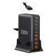 ESSAGER® YMX-320W – Încărcător rapid USB de birou de 320 W – 8 porturi (4x USB-C + 4x USB-A) pentru Android, Apple și Windows