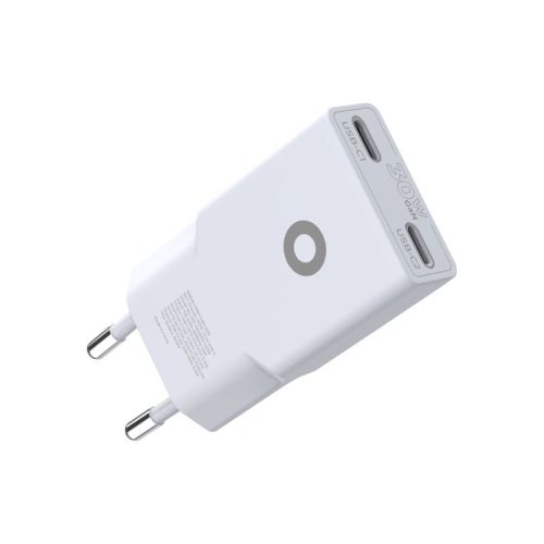 Încărcător subțire Mobile Origin® GaN de 30 W - cu porturi USB de Type-C duble