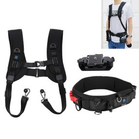   Kit de montare pentru cameră DSLR PULUZ 3 în 1 - Curea de talie + Curea dublă de umăr + Clip de eliberare rapidă (PKT38)
