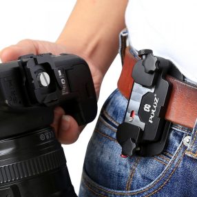   PULUZ Suport pentru cameră montat pe curea, clemă cu eliberare rapidă cu placă (PU231R)