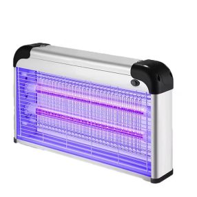   Pittar® HS38 - capcană electrică pentru insecte cu lampă UV, pentru suprafață de 100 m2, 49 cm, funcționare la 220 volți, aluminiu