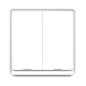  RSH ESW-2WAA-EU WiFi - SMART, montat pe perete, întrerupător de iluminare cu buton mecanic, cu 2 întrerupător - Aplicația Tuya, Google Home