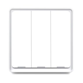   RSH ESW-3WAA-EU WiFi - SMART, montat pe perete, întrerupător de iluminare cu buton mecanic, cu 3 întrerupător - Aplicația Tuya, Google Home