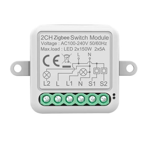 RSH® SB02 ZigBee - Comutator SMART cu 1 direcție - Control aplicație, sincronizare, instrucțiuni vocale. Integrare Amazon Echo, Google Home și IFTTT