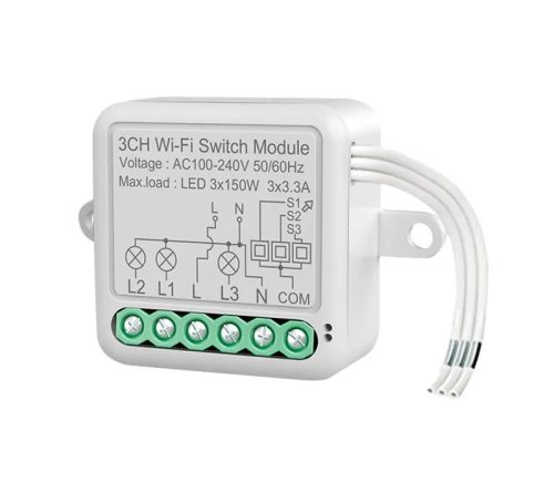 RSH® SB03 WiFi - Comutator SMART cu 3 direcție - Control aplicație, sincronizare, instrucțiuni vocale. Integrare Amazon Echo, Google Home și IFTTT