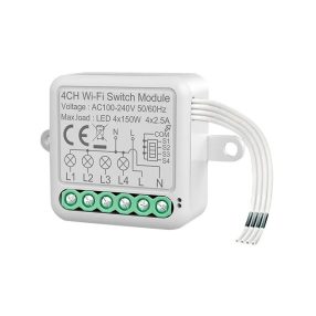   RSH® SB04 WiFi - Comutator SMART cu 4 direcție - Control aplicație, sincronizare, instrucțiuni vocale. Integrare Amazon Echo, Google Home și IFTTT