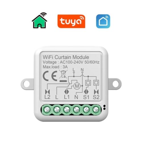 RSH WiFi CU01 - Controler obturator SMART pentru controlul 1 obturator - Control aplicație, sincronizare, instrucțiuni vocale. Integrare Amazon Echo, Google Home și IFTTT