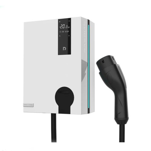 Raedian NEO 11kW AC Wallbox - Încărcător electric de perete auto | 11kW - 3x16A | Cablu tip 2 | Aplicație și control card RFID - Alb