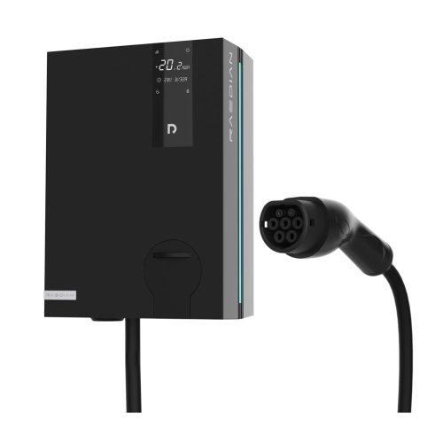 Raedian NEO 22kW AC Wallbox - încărcător de perete pentru mașină electrică | funcț. DLM | 22kW - 3x32A | cablu Type 2 | app, cont. RFID