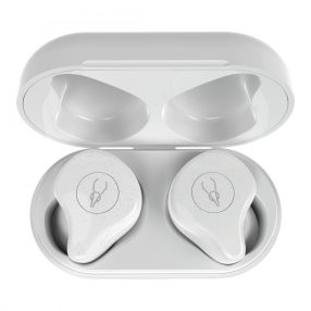  SABBAT X12PRO Moonlight White - Căști wireless Bluetooth 5.0 în cutie de încărcare - experiență audio HD, 6 ore de funcționare