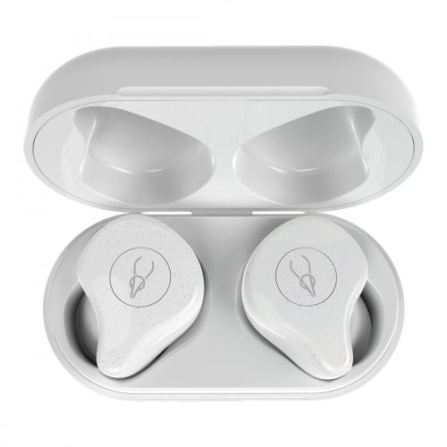 SABBAT X12PRO Moonlight White - Căști wireless Bluetooth 5.0 în cutie de încărcare - experiență audio HD, 6 ore de funcționare