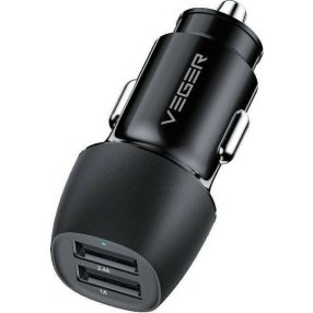   Încărcător auto Veger CC316-2A dual port - 17W / 3.4A putere de încărcare 1x2.4 + 1x 1A